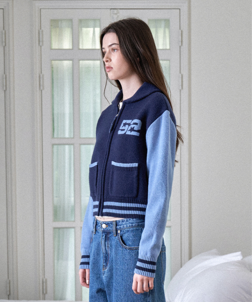 AMESWORLDWIDE(アメスワールドワイド)の「CROP COWICHAN CARDIGAN NAVY(カーディガン/ボレロ・レディース・その他・FREE)」の4枚目の写真