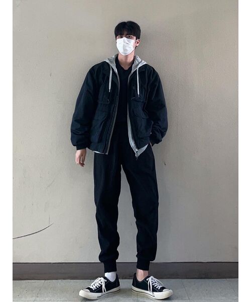 SECONDMONO（セカンドモノローグ）の「Nylon Wind Field Jacket [BLACK]_COOSJP026BLACK（ナイロンジャケット・レディース・その他・M/L/XL/S）」の3枚目の写真