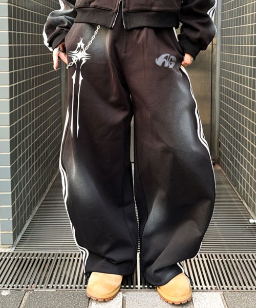 A'gem LUDI ワイドパンツ 唯我独尊 A'GEM/9 × .kom『MODITEC/モディテック』ワイドパンツ セレクト