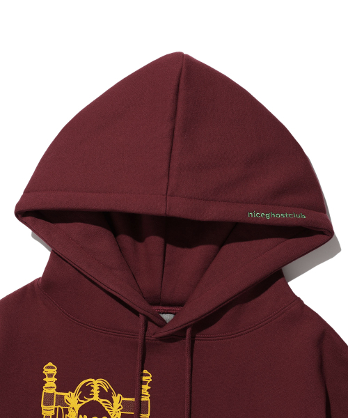 NICE GHOST CLUB(ナイスゴーストクラブ)の「HAVE A NICE GHOST HOODIE_BURGUNDY(NG2DFUM424A)(パーカー・レディース・その他・S/M/L)」の3枚目の写真
