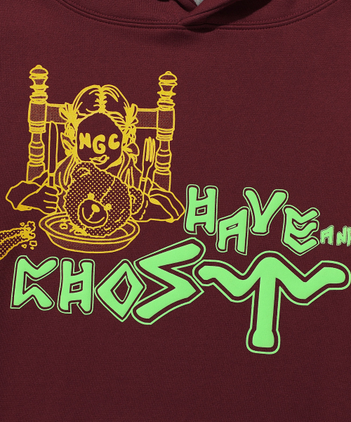 NICE GHOST CLUB(ナイスゴーストクラブ)の「HAVE A NICE GHOST HOODIE_BURGUNDY(NG2DFUM424A)(パーカー・レディース・その他・S/M/L)」の5枚目の写真