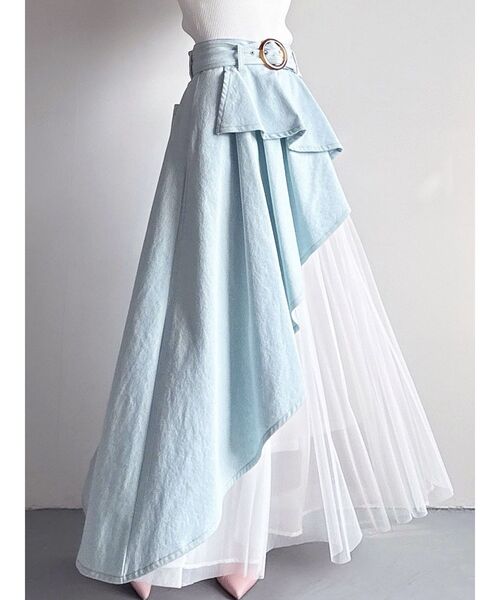 RESEXXY(リゼクシー)の「チュールボリュームスカート(スカート・レディース・ブラック/ライトブルー/インディゴブルー・FREE)」の3枚目の写真