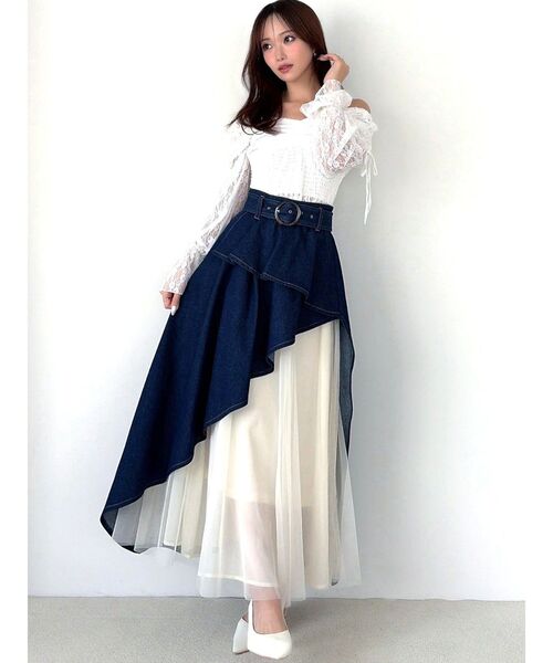 RESEXXY(リゼクシー)の「チュールボリュームスカート(スカート・レディース・ブラック/ライトブルー/インディゴブルー・FREE)」の15枚目の写真