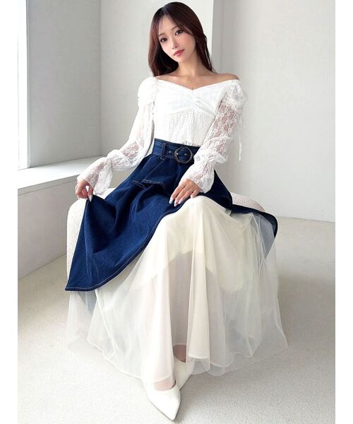 RESEXXY(リゼクシー)の「チュールボリュームスカート(スカート・レディース・ブラック/ライトブルー/インディゴブルー・FREE)」の17枚目の写真