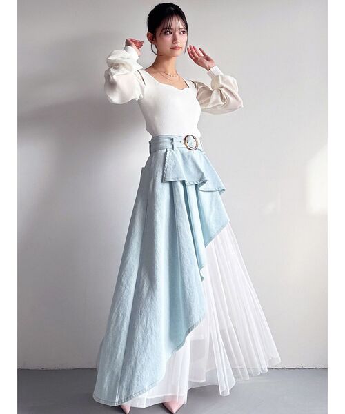 RESEXXY(リゼクシー)の「チュールボリュームスカート(スカート・レディース・ブラック/ライトブルー/インディゴブルー・FREE)」の20枚目の写真