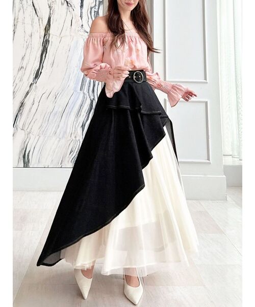 RESEXXY(リゼクシー)の「チュールボリュームスカート(スカート・レディース・ブラック/ライトブルー/インディゴブルー・FREE)」の12枚目の写真