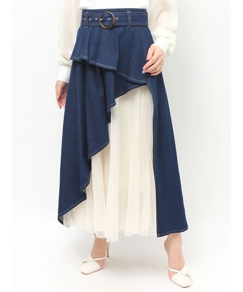 RESEXXY(リゼクシー)の「チュールボリュームスカート(スカート・レディース・ブラック/ライトブルー/インディゴブルー・FREE)」の11枚目の写真