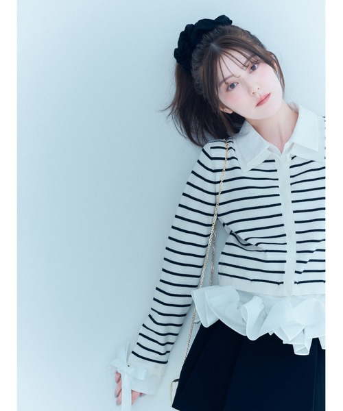 SNIDEL（スナイデル）の「ベルト付きプリーツミニスカート（スカート・レディース・グレー/ネイビー/ベージュ・1/0）」の4枚目の写真