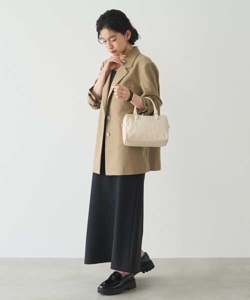 russet（ラシット）の「《composition》レザー2WAYミニボストンバッグ（ボストンバッグ・レディース・サックスブルー/ブラック/アイボリー/ダークブラウン・FREE）」の14枚目の写真