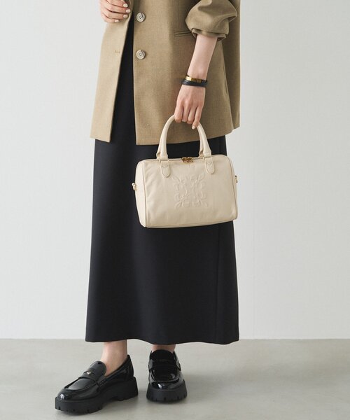 russet（ラシット）の「《composition》レザー2WAYミニボストンバッグ（ボストンバッグ・レディース・サックスブルー/ブラック/アイボリー/ダークブラウン・FREE）」の15枚目の写真