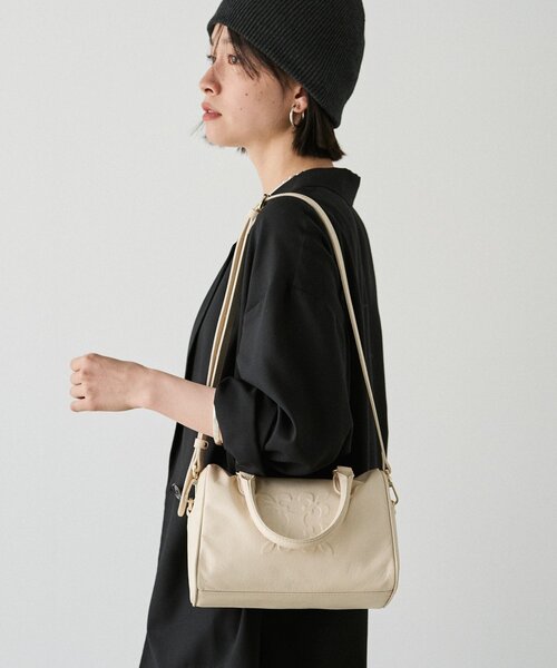 russet（ラシット）の「《composition》レザー2WAYミニボストンバッグ（ボストンバッグ・レディース・サックスブルー/ブラック/アイボリー/ダークブラウン・FREE）」の16枚目の写真