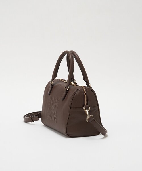 1792　russet ラシット　2way　黒　モノグラム　ナイロン　レザー russet 2way ショルダーバッグ モノグラム ナイロン レザー ブラウン