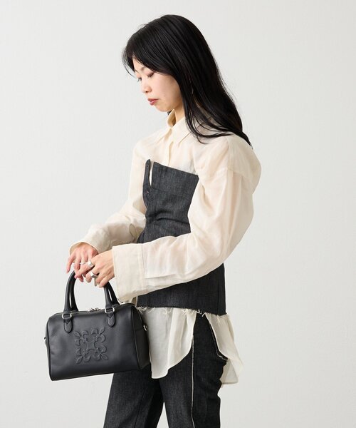 russet ラシット　ミニボストン　2way　オールレザー　ショルダーバッグ セール】《composition》レザー2WAYミニボストンバッグ（ボストン