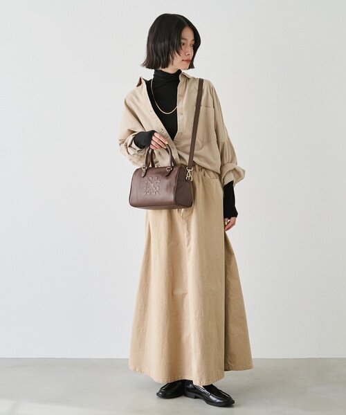 russet（ラシット）の「《composition》レザー2WAYミニボストンバッグ（ボストンバッグ・レディース・サックスブルー/ブラック/アイボリー/ダークブラウン・FREE）」の8枚目の写真