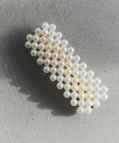 SMELLY（スメリー）の「パールワイドバレッタ（バレッタ/ヘアクリップ・レディース・ホワイト系その他・-）」の9枚目の写真