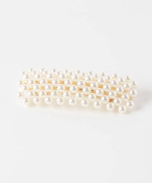 SMELLY（スメリー）の「パールワイドバレッタ（バレッタ/ヘアクリップ・レディース・ホワイト系その他・-）」の10枚目の写真