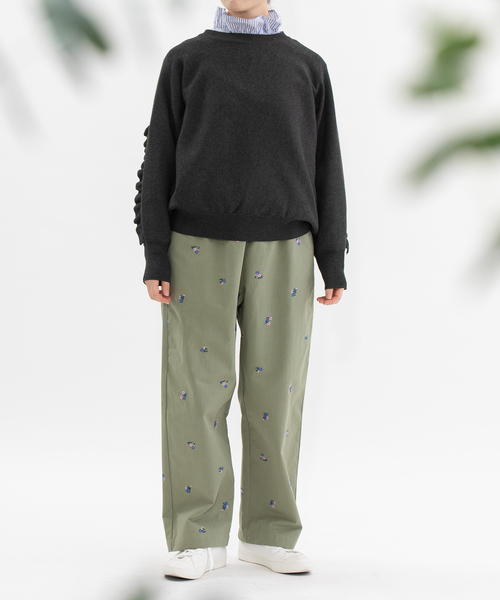 nop de nod(ノップドゥノッド)の「USコットンフリル衿カットソー(Tシャツ/カットソー・レディース・オフホワイト/ネイビー/ブラック・M)」の6枚目の写真