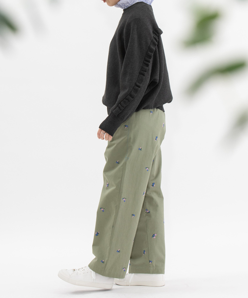 nop de nod(ノップドゥノッド)の「USコットンフリル衿カットソー(Tシャツ/カットソー・レディース・オフホワイト/ネイビー/ブラック・M)」の7枚目の写真