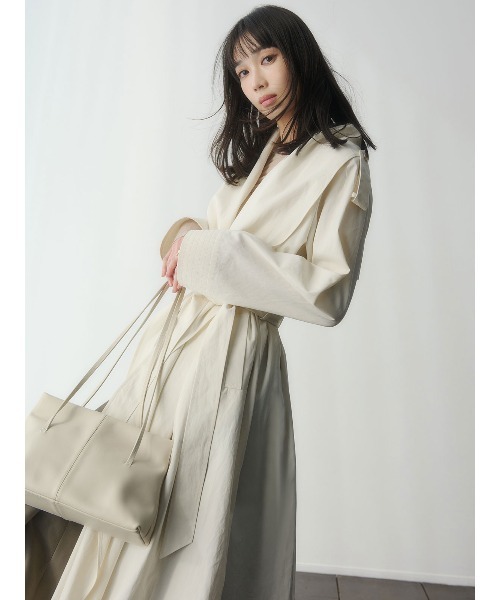 anuans（アニュアンス）の「ボリュームショールカラーコート（トレンチコート・レディース・ベージュ/ホワイト系その他4・F）」の7枚目の写真
