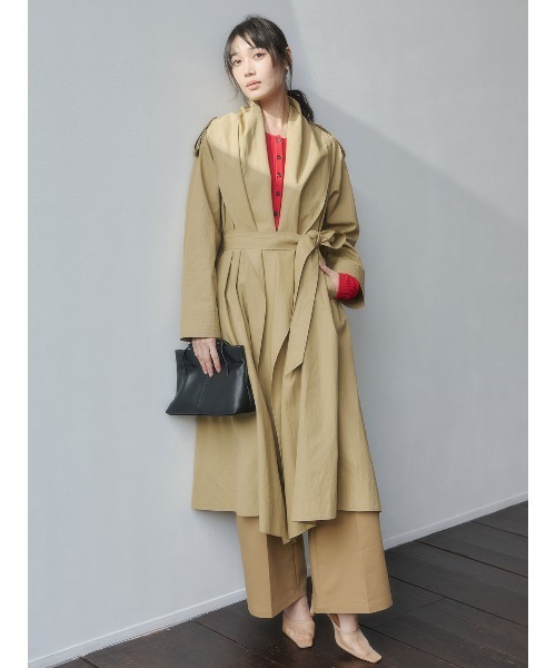 anuans（アニュアンス）の「ボリュームショールカラーコート（トレンチコート・レディース・ベージュ/ホワイト系その他4・F）」の12枚目の写真