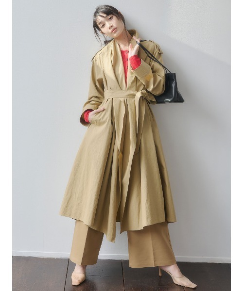 anuans（アニュアンス）の「ボリュームショールカラーコート（トレンチコート・レディース・ベージュ/ホワイト系その他4・F）」の11枚目の写真