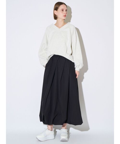 ELENDEEK（エレンディーク）の「ツイストタックバルーンスカート（スカート・レディース・ブラック/オフホワイト・02/01）」の17枚目の写真