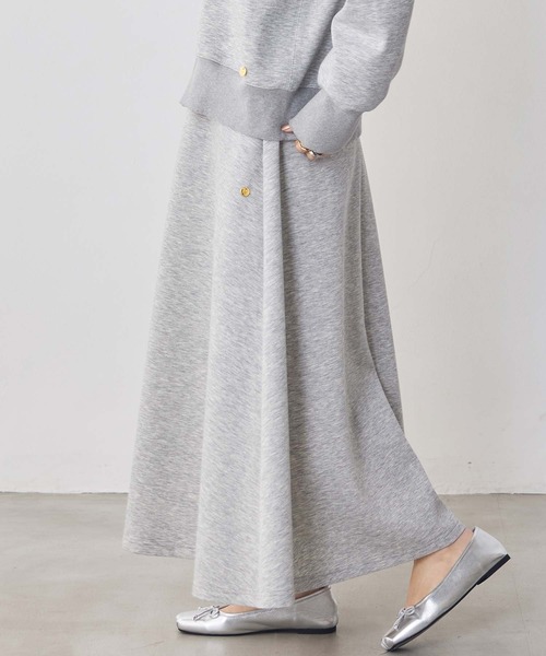 Gready Brilliant（グレディブリリアン）の「ダンボールイージーフレアスカート（スカート・レディース・トップグレー/ブラック・FREE）」の2枚目の写真