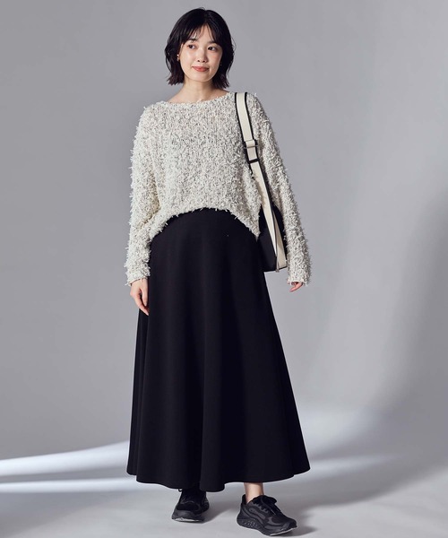 Gready Brilliant（グレディブリリアン）の「ダンボールイージーフレアスカート（スカート・レディース・トップグレー/ブラック・FREE）」の4枚目の写真