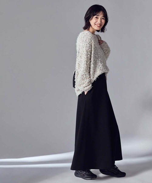 Gready Brilliant（グレディブリリアン）の「ダンボールイージーフレアスカート（スカート・レディース・トップグレー/ブラック・FREE）」の5枚目の写真