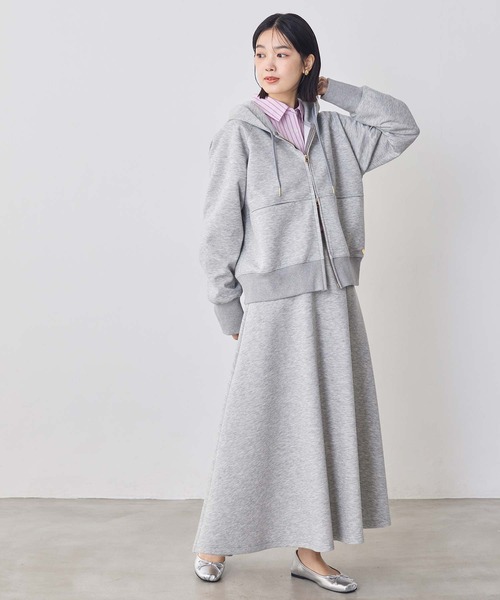 Gready Brilliant（グレディブリリアン）の「ダンボールイージーフレアスカート（スカート・レディース・トップグレー/ブラック・FREE）」の12枚目の写真