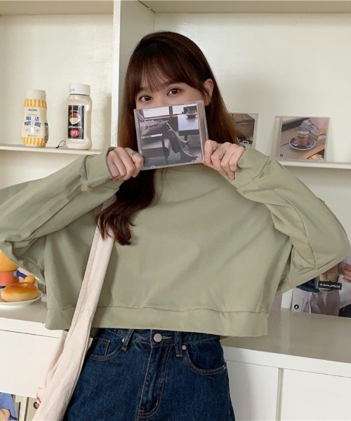 Ritzy(リッツィー)の「ショート丈 ドルマンスリーブトップス(Tシャツ/カットソー・レディース・ライトブルー/アイボリー/グリーン/オレンジ・FREE)」の21枚目の写真