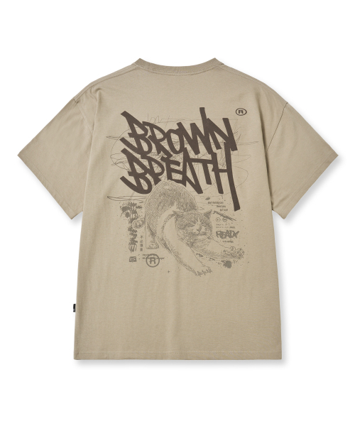 BROWNBREATH(ブラウンブレス)の「KITTY TAG TEE - BEIGE(Tシャツ/カットソー・レディース・その他・M/L/XL/2XL/S)」の1枚目の写真