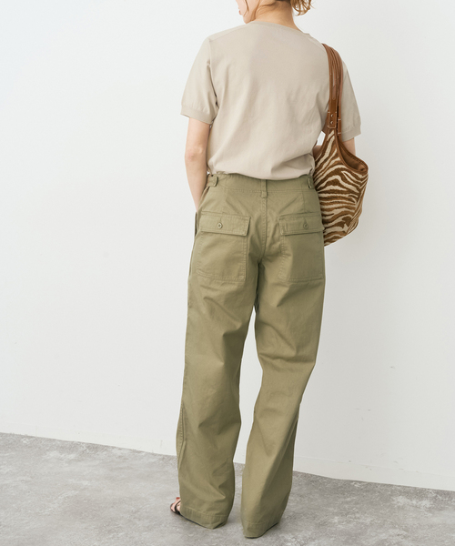 Spick & Span(スピックアンドスパン)の「18G CO/PE ハーフスリーブプルオーバー(ニット/セーター・レディース・ネイビー/ベージュ/ホワイト・FREE)」の14枚目の写真