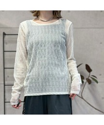 amini（アミニ）の「２WAYスリットレーストップス（その他トップス）」