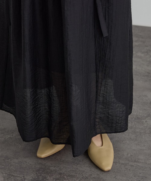 SALON adam et rope'（サロン アダム エ ロペ）の「【WEB限定】サブリエギャザーワンピース（ワンピース・レディース・ブラック/ブラウン・FREE）」の13枚目の写真