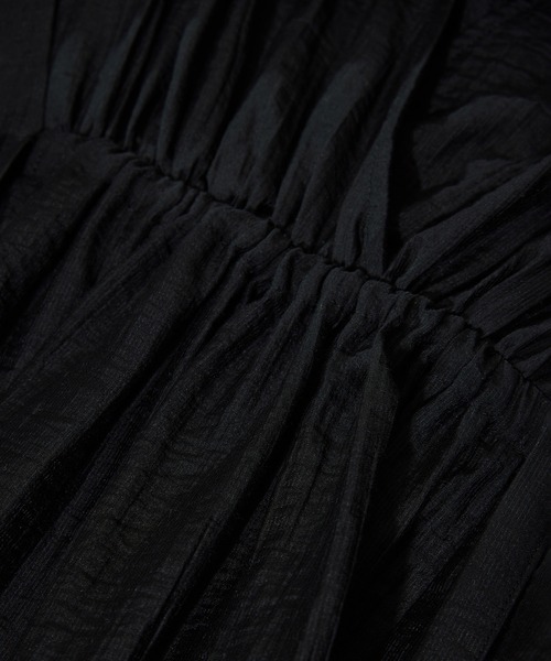 SALON adam et rope'（サロン アダム エ ロペ）の「【WEB限定】サブリエギャザーワンピース（ワンピース・レディース・ブラック/ブラウン・FREE）」の15枚目の写真