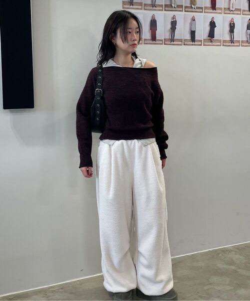 DIAGONAL（ダイアゴナル）の「WARM JOGGER PANTS (cream)（その他パンツ・レディース・その他・FREE）」の2枚目の写真