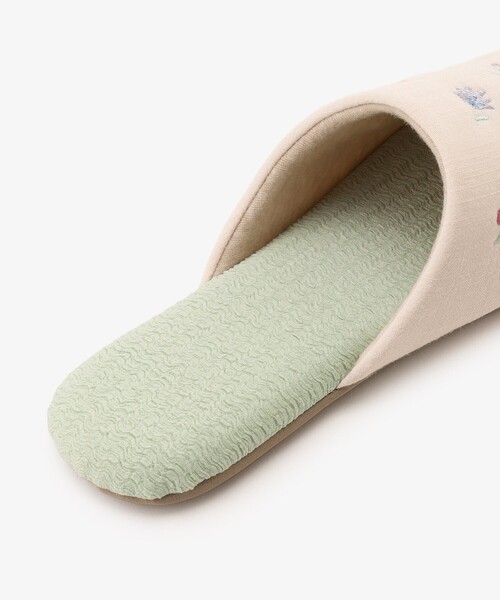 Afternoon Tea(アフタヌーンティー)の「フラワー刺繍ルームシューズ(ルームシューズ/スリッパ・レディース・グリーン・ONE SIZE)」の5枚目の写真