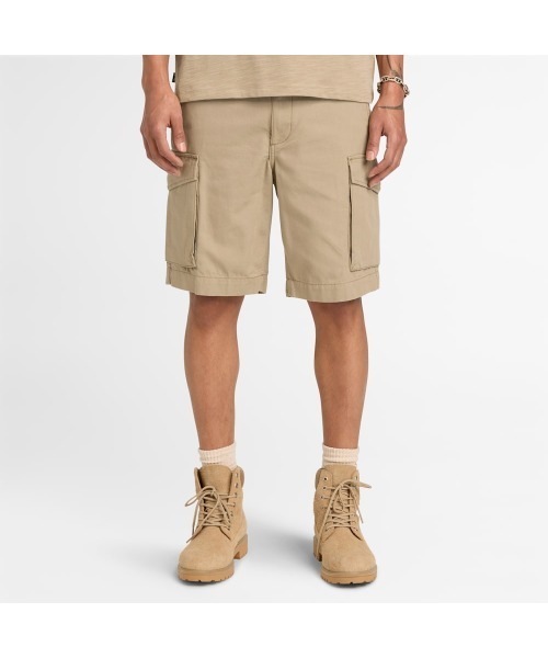 Timberland(ティンバーランド)の「キャンバス カーゴ ショーツ メンズ(カーゴパンツ・メンズ・ライトカーキ・30inch/32inch/34inch/36inch/38inch)」の1枚目の写真