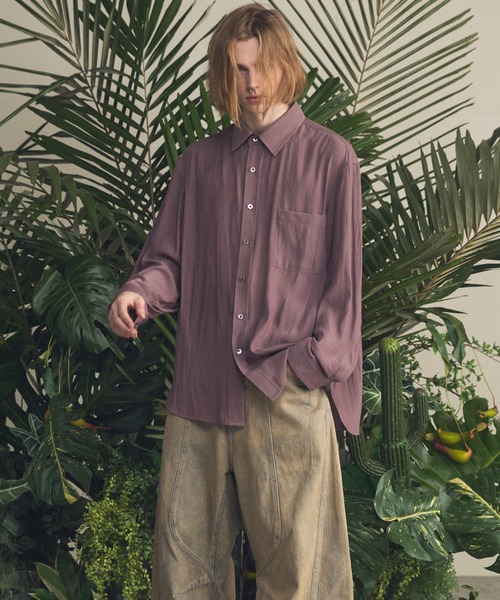 UNISEX Split Georgette Prime-Over — рубашка с отложным воротником MAISON SPECIAL