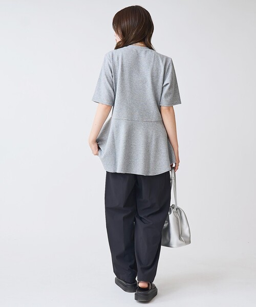 RONEL(ロネル)の「【RONEL】ボーダレス ストレートワイド タックパンツ(スラックス・レディース・ベージュ/ブラック・L/M/S)」の18枚目の写真