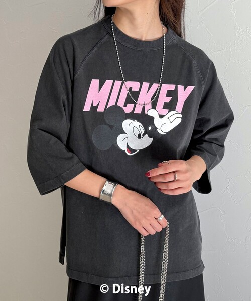 fredy emue(フレディエミュ)の「【GOOD ROCK SPEED】MICKEY 7分袖Tシャツ(Tシャツ/カットソー・レディース・オフホワイト/チャコールグレー/ブラウン・38)」の18枚目の写真
