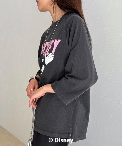 fredy emue（フレディエミュ）の「【GOOD ROCK SPEED】MICKEY ７分袖Tシャツ（Tシャツ/カットソー・レディース・オフホワイト/チャコールグレー/ブラウン・38）」の17枚目の写真