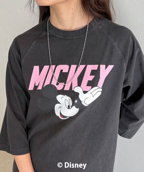 fredy emue(フレディエミュ)の「【GOOD ROCK SPEED】MICKEY 7分袖Tシャツ(Tシャツ/カットソー・レディース・オフホワイト/チャコールグレー/ブラウン・38)」の16枚目の写真