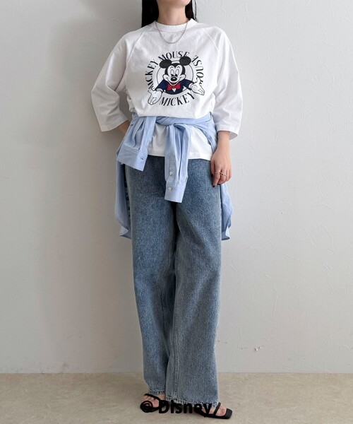 fredy emue（フレディエミュ）の「【GOOD ROCK SPEED】MICKEY ７分袖Tシャツ（Tシャツ/カットソー・レディース・オフホワイト/チャコールグレー/ブラウン・38）」の12枚目の写真