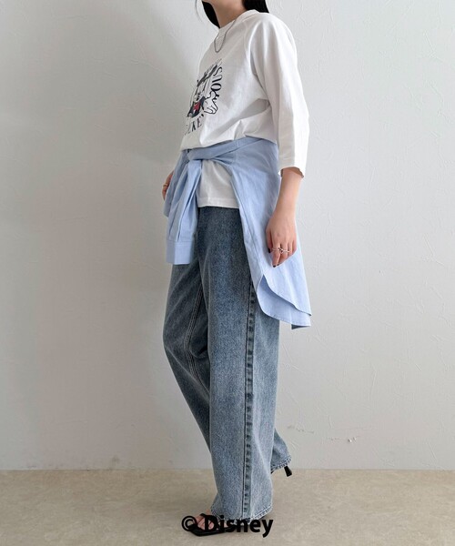 fredy emue（フレディエミュ）の「【GOOD ROCK SPEED】MICKEY ７分袖Tシャツ（Tシャツ/カットソー・レディース・オフホワイト/チャコールグレー/ブラウン・38）」の11枚目の写真