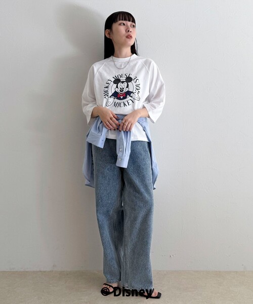 fredy emue（フレディエミュ）の「【GOOD ROCK SPEED】MICKEY ７分袖Tシャツ（Tシャツ/カットソー・レディース・オフホワイト/チャコールグレー/ブラウン・38）」の10枚目の写真