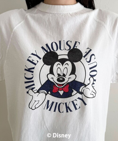 fredy emue（フレディエミュ）の「【GOOD ROCK SPEED】MICKEY ７分袖Tシャツ（Tシャツ/カットソー・レディース・オフホワイト/チャコールグレー/ブラウン・38）」の4枚目の写真