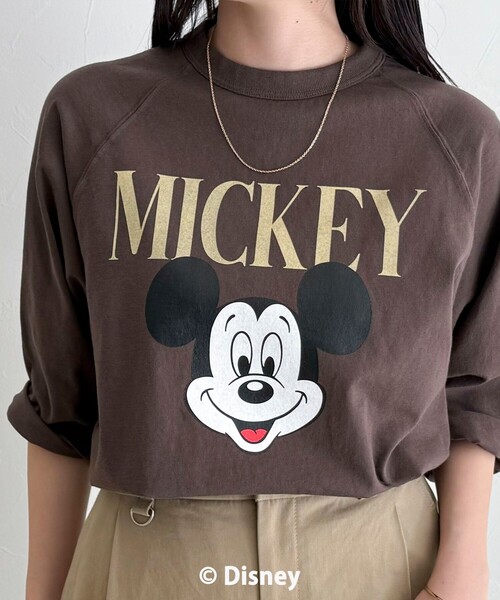 fredy emue（フレディエミュ）の「【GOOD ROCK SPEED】MICKEY ７分袖Tシャツ（Tシャツ/カットソー・レディース・オフホワイト/チャコールグレー/ブラウン・38）」の22枚目の写真