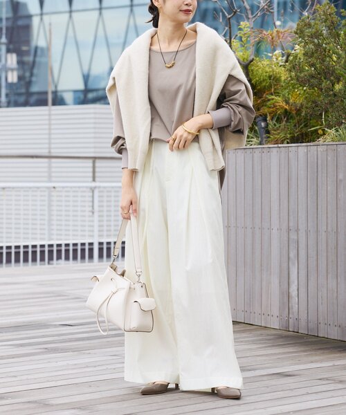 RIVE DROITE(リヴドロワ)の「予約【収納力抜群】2WAYサイドポケット巾着ショルダー(ショルダーバッグ・レディース・ホワイト/ベージュ/ブラウン・FREE)」の12枚目の写真